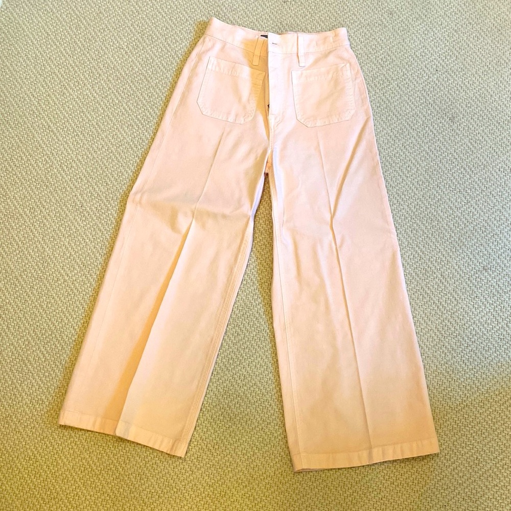J crew wide leg crop pink pants